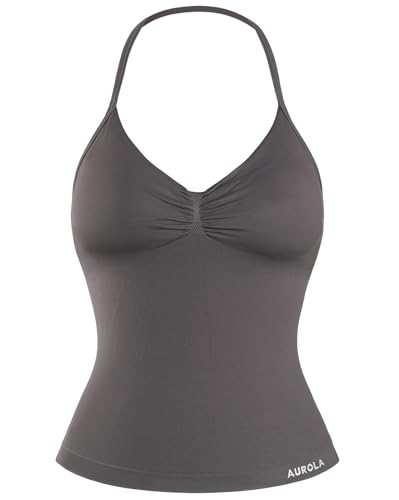 Image of AUROLA Women's Influence Longline Strappy Built-in Shelf Bra Tank Top