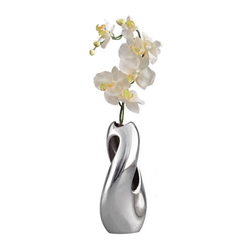 Nambe Pebble Twist Bud Vase | 8-Inch | Vases for Centerpiece Table Home Indoor Desk Décor | Mid Century Modern Style Vase for Wedding Housewarming Gift | Made of Metal Alloy