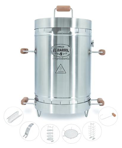GRILLS EL BARRIL 30lbs Portable Barrel Grill and Smoker