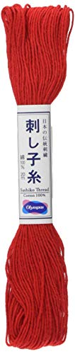 Hilo Sashiko Olympus Rojo 20m miniatura 1