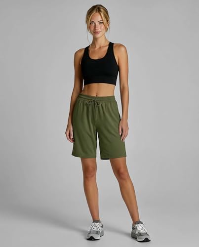 Image of 4 Pack: Women's Dry-Fit Athletic 7 inch Bermuda Long High Waisted Running Shorts Available in Plus Size Set