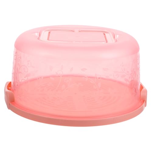 MUCKLILY 1pc Portable Transparent Plastic Cake Carrier Locking Lid High Baking Box for of Cakes Reusable and Easy to Clean Holder