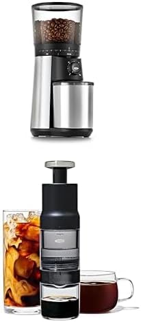 OXO Brew Conical Burr Coffee Grinder, Silver + OXO Brew Rapid Brewer (Pack of 1)