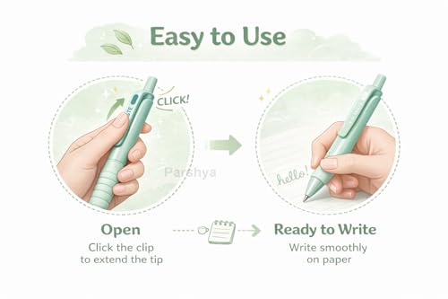 Image of KiddieWorld 5Pcs Soft Grip Gel Pen Set 0.5mm Fine Tip Smooth Writing Pens Cute Aesthetic Pink Or Green Gel Pens for School College Office Journaling Gift for Kids Girls Stationery Lovers