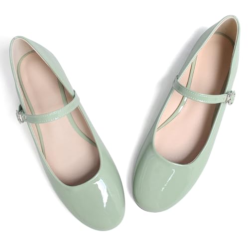 JiangWei Shu Round Toe Flats Dress Mary Jane Shoes Ankle Strap Ballet Flats Comfortable Casual Flats2