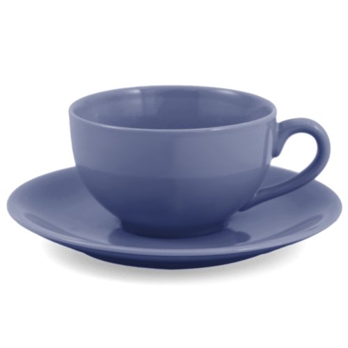 Metropolitan Tea Blue Ceramic Teacup And Saucer Set #TOP19