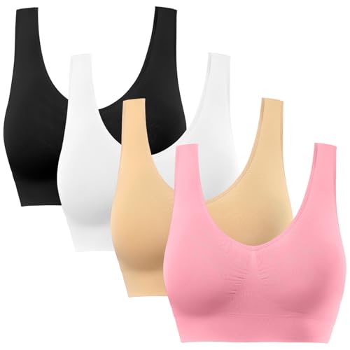 Image of BESTENA Comfort Bra, Seamless Removable Pads Sleep Bras, Yoga Bra, Sports Bras for Women