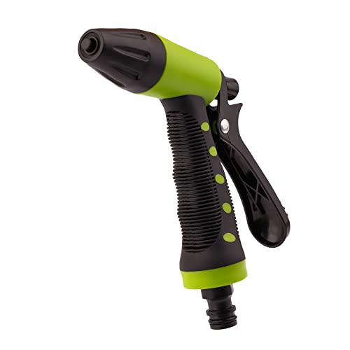 Mivos Pistolet d'Arrosage de Jardin pour Arrosage et Nettoyage - Douchette de Jardin Haute Pression en Plastique ABS - Pistolet de Pulvérisation pour Tuyau d'Arrosage 1/2