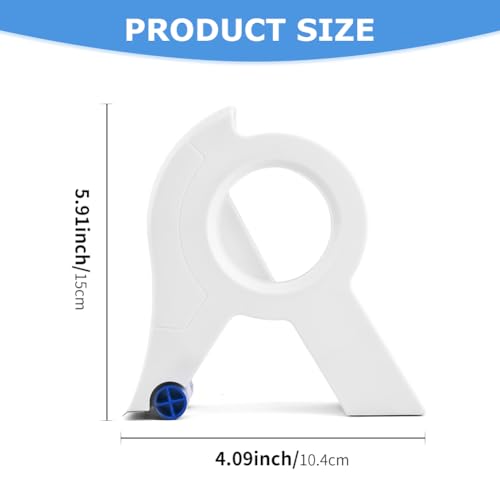 Image of Masking Paint Tape Dispenser, Portable Paint Tape Applicator for Trim, Easy to Grip Rounded Handles and Accurate Tape Application, Saves Time Compact Design for On The Go Usage(White)