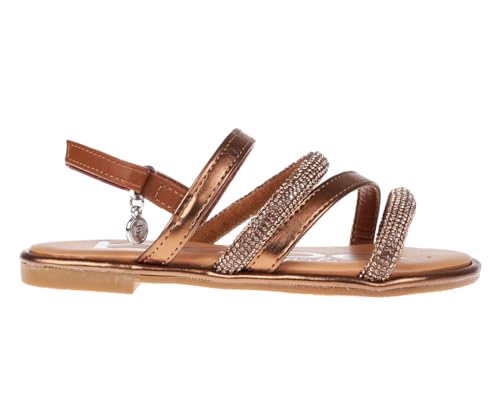 Image of bebe Girls' Sandals - Trendy Flat Designs with Rhinestones, Puffy Straps, Embossed Details and Charms for Toddlers /Little Kids /Big Kids