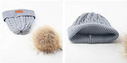 Berretto Caldo Neonato Junior Berretto Invernale Bambini Con Pompon Riflettente - Doppio Strato Unisex | Bobble Beanie Junior Berretto Invernale Bambino Pompon Riflettente Doppio Strato - Foto 2