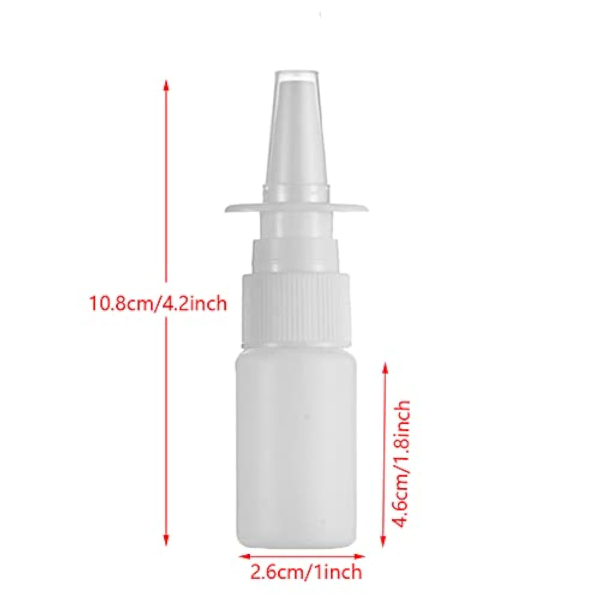 20ML White Empty Plastic Nasal Spray Bottles Pack of 5