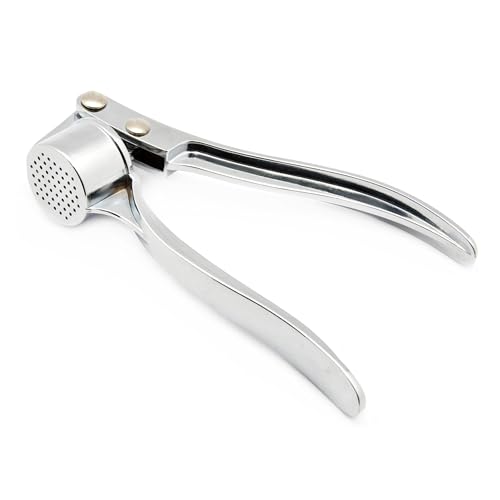 Pipestation Garlic Press – Kitchen Garlic Crusher Presser Peeler Squeezer – Easy to Clean and Use Ginger Mincer Crush – Rust Proof Manual Presser UK Grinder No Need to Peel