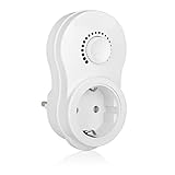 regulador enchufe Diseño compacto y moderno Smartwares 10.038.06 Enchufe con Regulador de Intensidad, máximo 275 W, Dimmer, blanco
