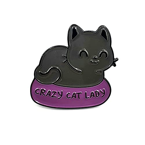 Pin's en métal émaillé Crazy Cat Lady