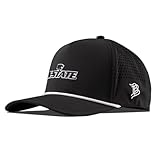 Branded Bills Kansas State Wildcats Black 5-Panel Performance K-State Wildcat PVC, Lightweight, Comfortable Baseball Cap
