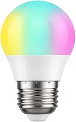 Mini Lâmpada De Led Colorida RGB Com Controle Remoto Bivolt Para Quarto Bulbo Regulável Base Parafuso 16 Cores 5w