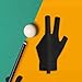 kowaku 3 Fingers Billiards Glove for Women Men Snooker Accessory Anti Slip Professional Match Pool Cue Glove Snooker Cue Sport Glove, Left Black S