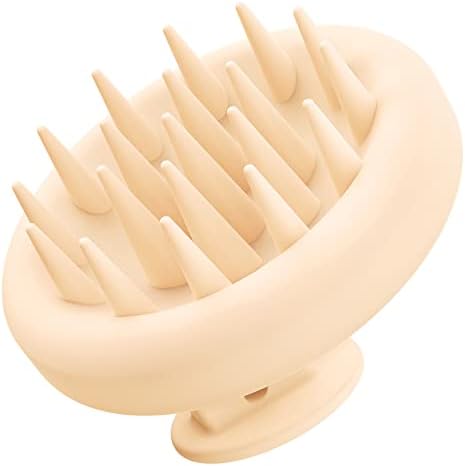 Scalp Massager Shampoo Brush, Soft Silicone Hair Scrubber for Washing Hair, Wet and Dry Hair Scalp Care Brush, Shower Brush Scalp Scrubber Exfoliator with Bristles for Dandruff Removal, Hair Growth