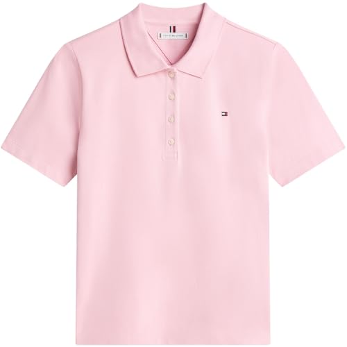 Tommy Hilfiger Damen Poloshirt Kurzarm Regular Fit, Rosa (Bonita Pink), XXS – Ansicht 6