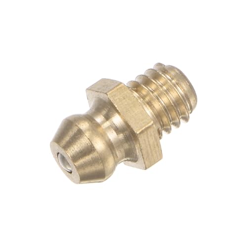 Image of uxcell Brass Straight Grease Fitting M6 x 1mm Thread Hydraulic Grease Fitting Accessories, 40Pcs