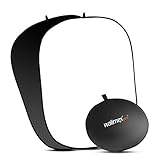 Zweiseitiger Falthintergrund schwarz/weiß, Maße (LxB) ca. 200x145cm