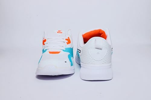 Image of RTP Men's Sports Running,Walking & Gym Shoes with Lightweight Carbon Cushion Technology EVA Sole with Memory Form Casual Sneaker Shoes for Boys & Men White