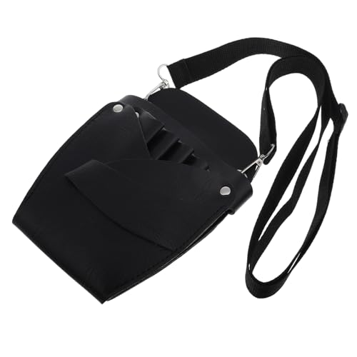Gogogmee Stylish Hair Stylist Tool Belt for Women Barber Fanny Pack Hairdressing Tool Kit Faux Leather Scissor Pouch Hair Stylist Tools Bag Waist Belt for Comb Clip Shear