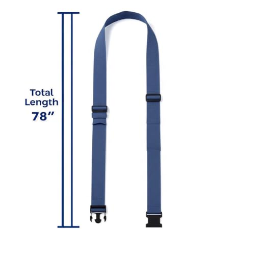 Image of Luggage Straps: Secure Your Belongings, Made Seat Belt Material Size 2 inch X6.5FT Color + 1 ADD A Baggage Belt(1 inchX20 inch Black) (Navy Blue, 4 Pack)