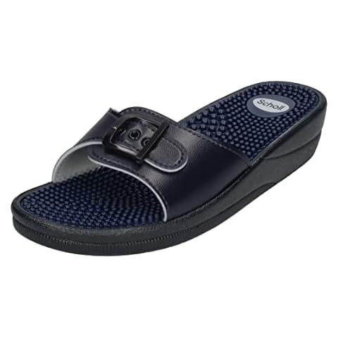 Scholl Chanclas de Playa New Massage Azul 38 con tecnología masajeante Cover