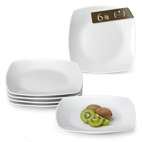 MALACASA, Serie Julia, Dessertteller 6er Set, 17cm Porzellan...