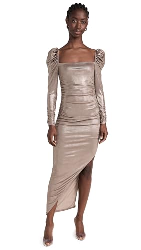 ASTR the label Women's Vanozza Dress, Pewter, Gold, Metallic, M