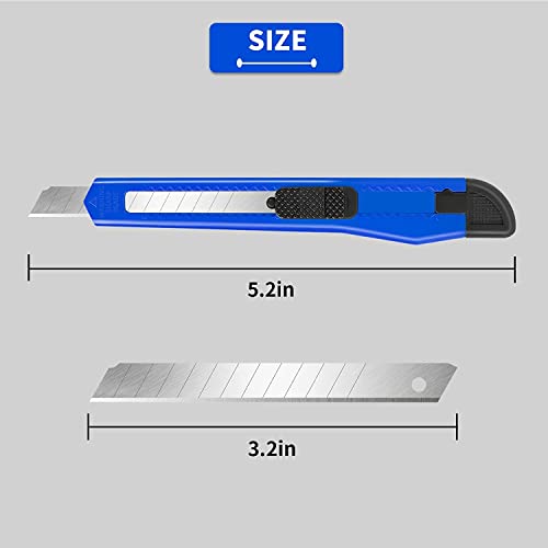 Image of DIYSELF 96-Pack Box Cutters - Premium Utility Knives for Home, Office, Warehouse - Retractable Razor Blades for Cardboard, Boxes, and Cartons (4 Vibrant Colors)