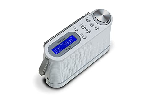 Roberts Radio PLAY10W Play10 DAB/DAB+/FM Digital Radio with Simple Presets - Portable Radio with Battery Option - White