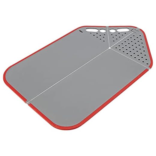 Westmark Schneidbrett, Schneiden, Schütten, Seihen, Faltbar, Kunststoff, 3 in 1, Grau/Rot, 62192270