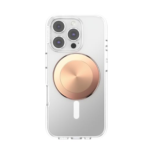 Image of PopSockets Phone Grip for MagSafe, Magnetic Holder, Phone Stand, Metal - Radial Rose Gold