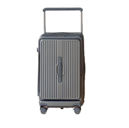 IWENZHKPA Maleta Maleta con Cremallera Lateral, Cerradura De Combinación Y Ruedas Patín Maletas De Viaje(Grey,26inch)