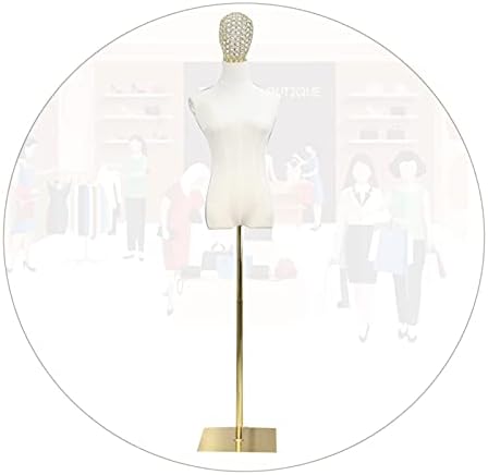 Female Tailors Dummy Mannequin Torso Mannequin Stand,Female Mannequin Torso,Store Shop Window Flax Cover Woman Dress Form,57-83‘‘ Height Adjustable Clothing Jewelry Displ,Small Round,Round