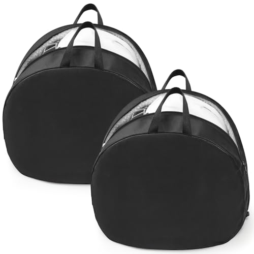 Yeyeplum Helmet Bag with Fleece Lining Zipper and Handle Nylon Durable Mx Motorcycle Helmet Storage Bag Medium Water-resistant for Ski Snowmobile Dirt Bicycle Bike Storage Accessories(Black 2)