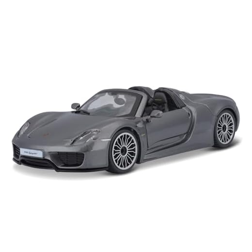 Bburago Coche Metal Porsche 918 Spyder, Color Gris (18-21076GY)