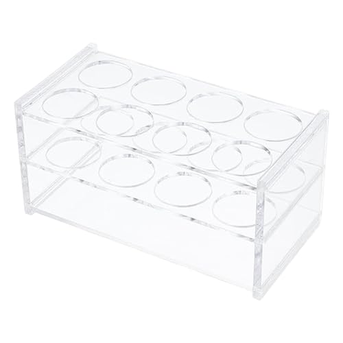 Genérico Porta Tubos de Laboratorio - Soporte Para Tubos De Ensayo Almacenamiento | Estante Organizador Acrílico 8 Agujeros Para Laboratorio Aula Pruebas Educación Científica
