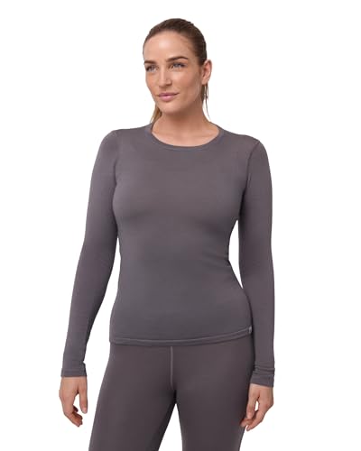 DANISH ENDURANCE Camiseta de Manga Larga de Lana Merina para Mujer, Ropa Interior Térmica Premium