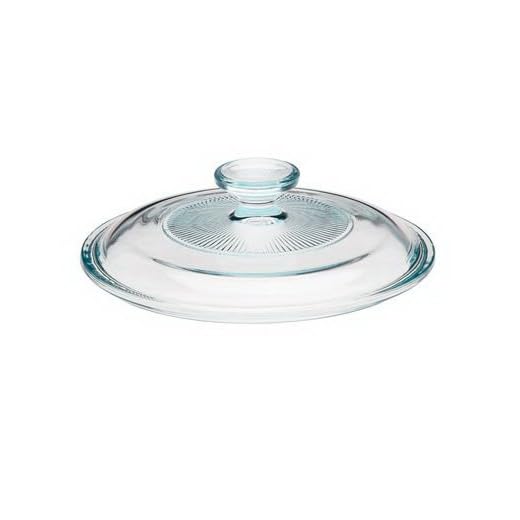 CORNINGWARE French White 1-1/2-qt Fluted Round Glass Cover