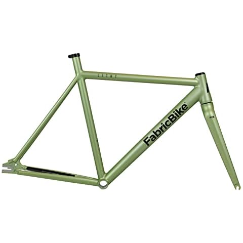 FabricBike Light - Fixed Gear Bike Frameset, Single Speed Fixie Frame, Aluminium Frame and Fork, 4 Colours, 3 Sizes, 2.45kg (Light Cayman Green, L-58cm) Cover