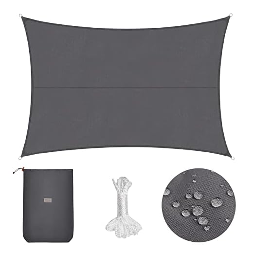 Sekey Solskugga segel PES polyester vattentät UV-block markis väderbeständig hållbar perfekt för utomhus uteplats trädgård gård trädgård, mörkgrå 2,5 × 3,5 m