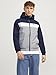 JACK & JONES Herren Jjerush Blokerende Hood Bomber Jacke, Navy, XXL EU