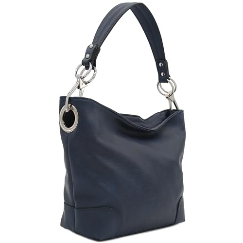 Image of Hobo Shoulder Bag with Big Snap Hook Hardware