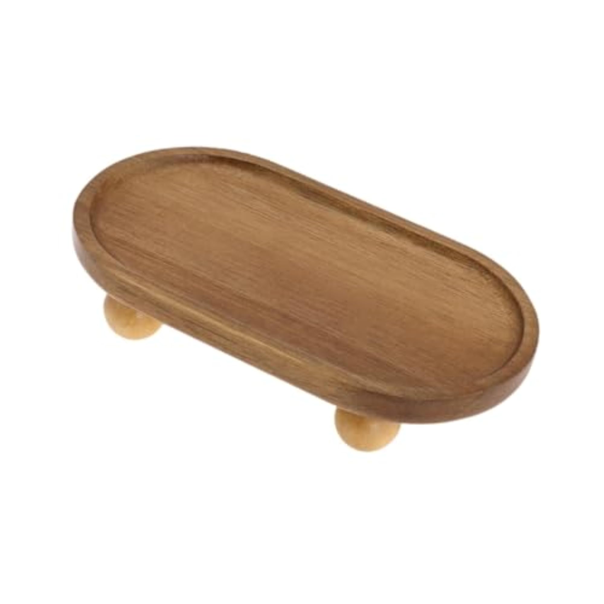 Wooden Riser Tray Rustic Plate Pedestal Stand