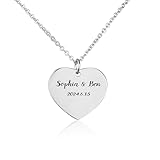 JEVIT Custom Titanium Steel Heart-Shaped Necklace – A Timeless Gift of Love and Elegance