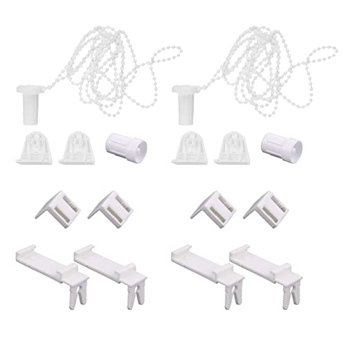Rollo Halterung Fenster 17mm,Jrzyhi 2 Kit Rollo Ersatzteile Doppelrollo Klemmhalter Rollo Beschläge Ersatzteile Repair Fitting Kit Fensterrollo Ohne Bohren für Verdunkelungsrollo Fenster Klemmfix-Roll
